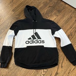 Adidas men’s size medium black and white hoodie, never worn